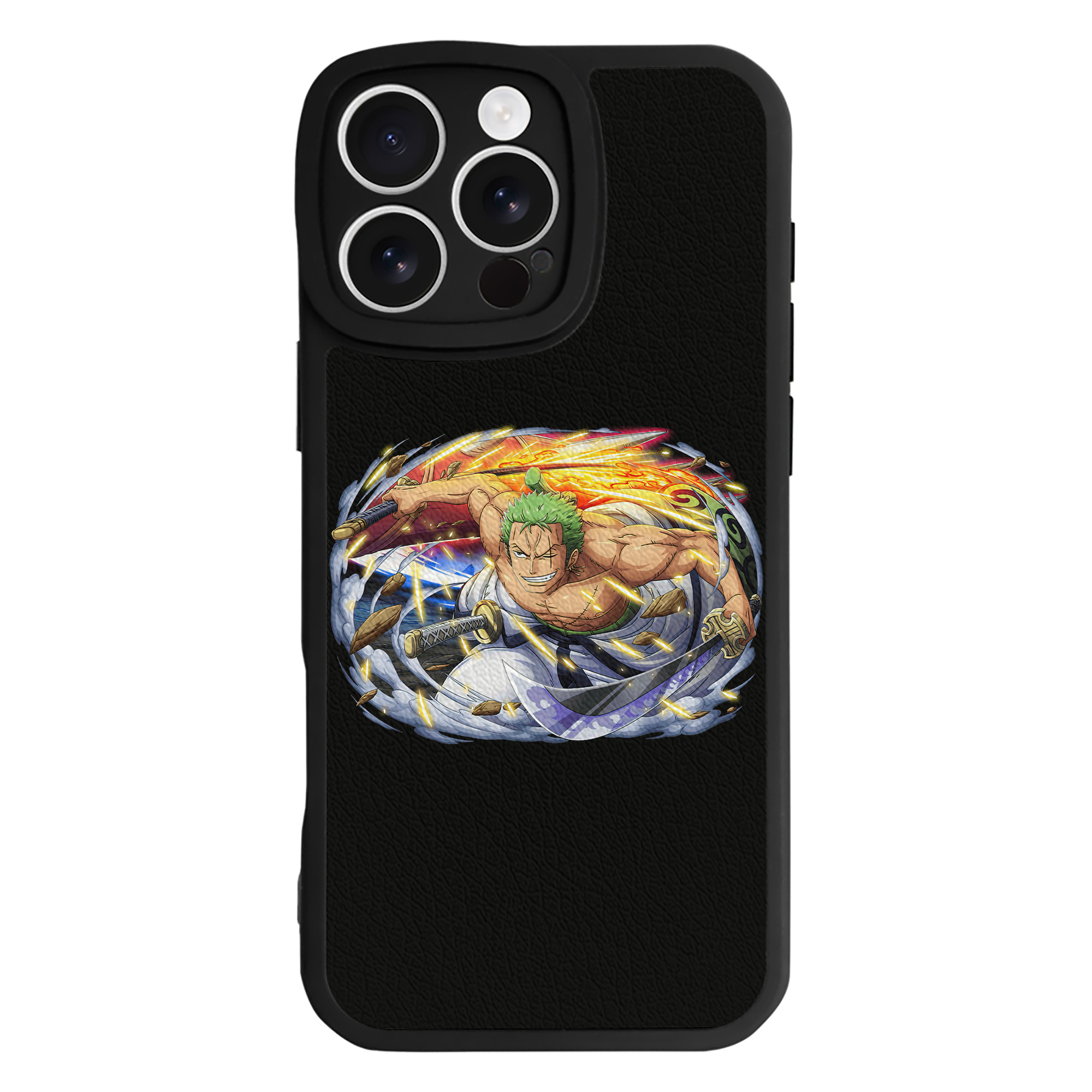 （画像用） ワンピース ロロノア・ゾロ ONE PIECE Roronoa Zoro 【iPhone 16シリーズ対応】シリコンスマホケース（レザー調） 材質：シリコン